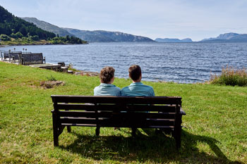 My husband und Britta in Norway, Brekke.